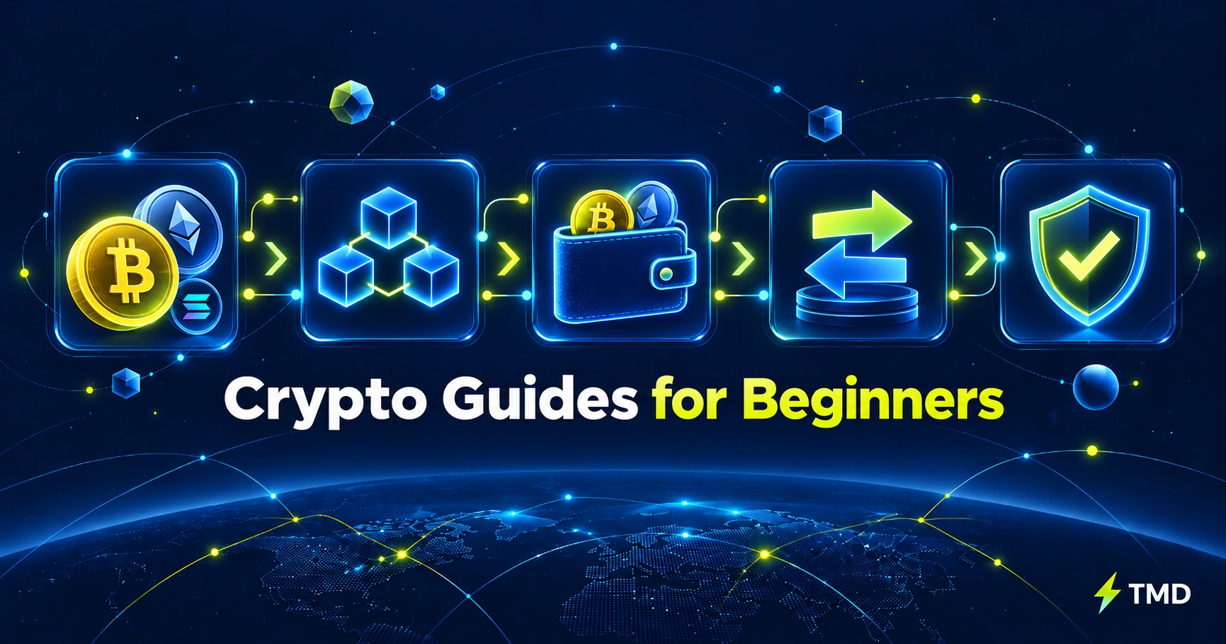 Beginner crypto guides covering cryptocurrency, blockchain, wallets, exchanges and crypto safety.