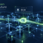 Illustration of blockchain gas fees showing a crypto transaction, network fee, sender wallet, and recipient wallet